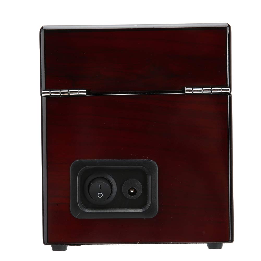 Boîte de Remontoir de Montre Simple,Boîte D'affichage de Remontoir de Montre Automatique en Fibre de Carbone Compacte,Moteur Super Silencieux,Alimenté par Batterie et Adaptateur Secteur(EU)