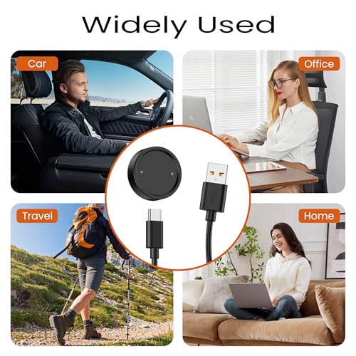 Image of Vanjua Compatible for Amazfit bip 6 Charger & Amazfit Active 2, Active 2 Premium Charger, Magnetic USB Charging Cable 3.3ft /1m