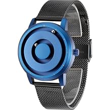 EUTOUR Magnetic Bead Analog Watch - Stainless Steel Strap and Unique Pointer Design, Unisex Watches, Super Strong Magnetic Drive Mens Watch