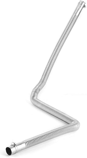 Air Vent Hose, Akozon Stainless Steel Parking Air Heater Exhaust Pipe Diesel Gas Vent Hose 1inch Inner Diameter(120cm)