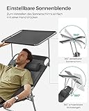 Sonnenliege, Liegestuhl, Gartenliege, extra groß,bis mit Kopfstütze und Sonnendach - 6