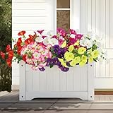 Artificial Flowers for Outdoors,Fake Flowers Faux Plants,Silk Flowers for Planter Garden Porch Window Box Outside Decoration,UV Resistant Fake Plants Spring Summer Home Indoor Decor-14 Bundles