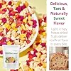5.29oz Freeze Dried Mixed Fruits - 100% Real Crunchy Mixed Dehydrated Fruit Cubes with Strawberry, Dragon Fruit, Peach, Mango, Banana & Pineapple, Natural Healthy Dried Fruits Snacks, Yogurt & Cereal Topping