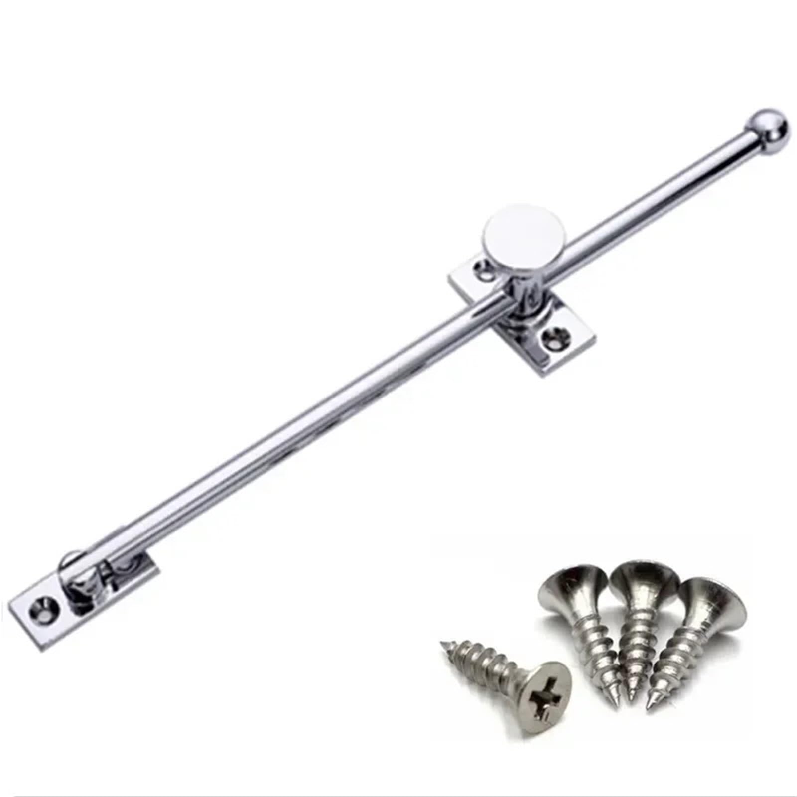 Bryske One Color 2Pc Stainless Steel Adjustable Wind Brace Rod For Window Support Stopper 265Mm