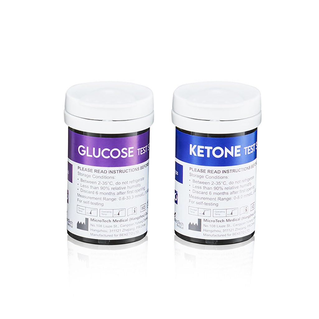 GluKeto Meter - misuratore di glucometro e chetometro (kit di avviamento)