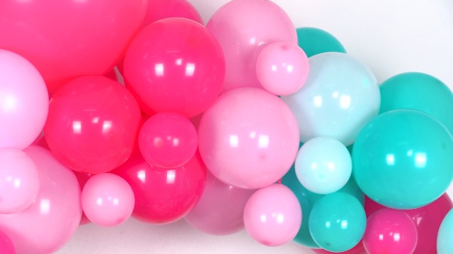 Amazon.com: Hot Pink and Teal Blue Balloon Arch Garland Kit, Rose