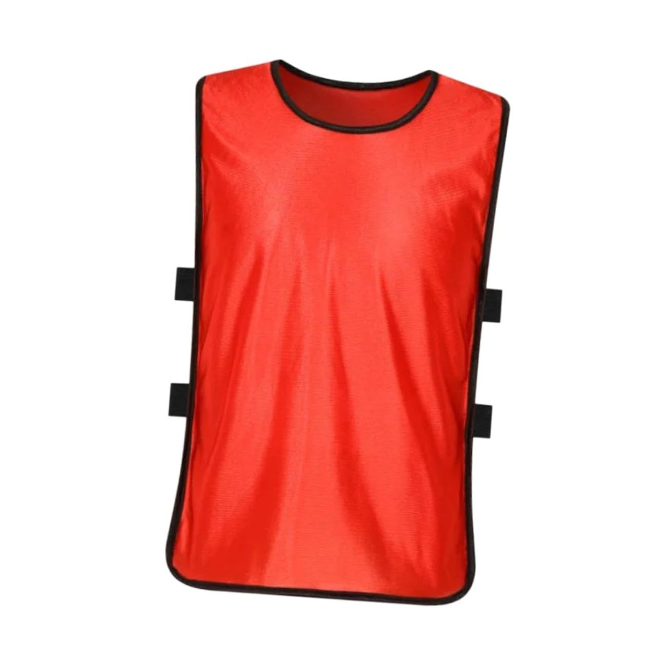 VICASKY Gilets de Football Entraînement pour Garçon Fille et Adultes Sans Manches Polyester Respirant S Lot Mix Fluorescent Vert et Rouge Maillots Équipe