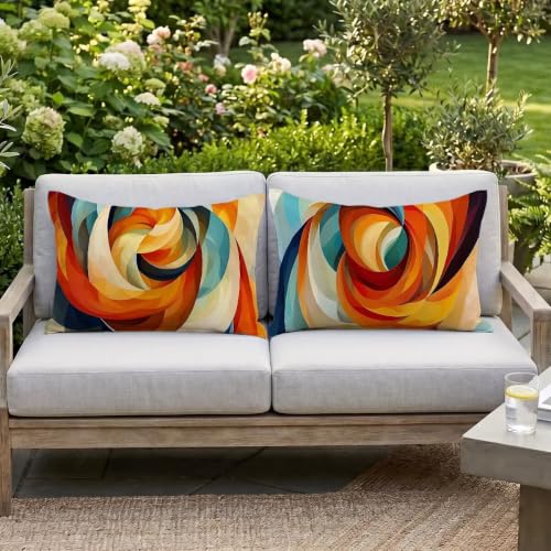 Housse de coussin extérieur imperméable 50x80 déperlante double face - 4