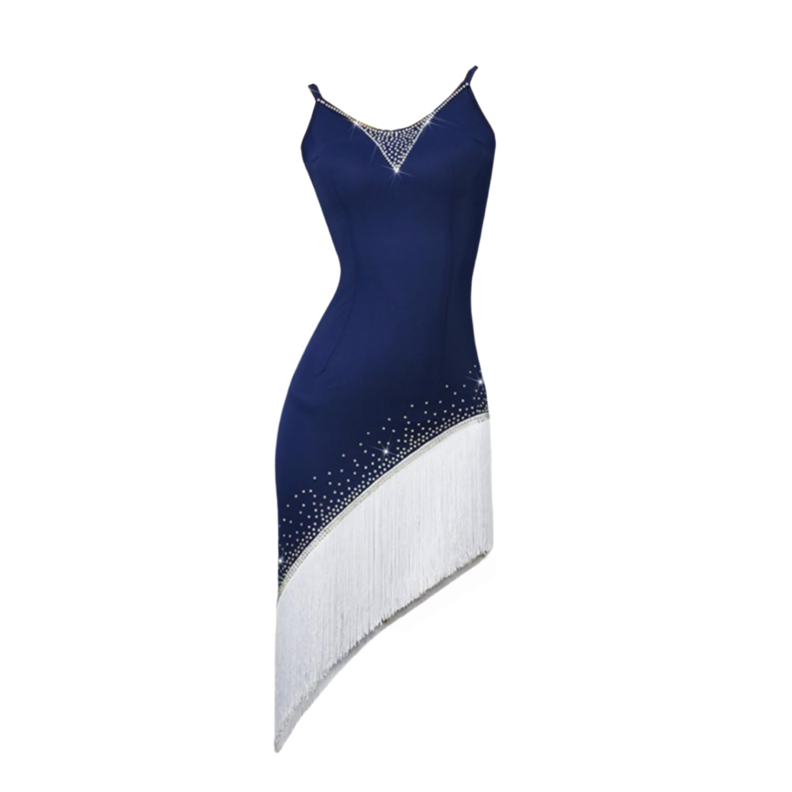 Strój do Tańca Latynoamerykańskiego Sukienki Konkursowe Z Okrągłym Dekoltem I Bez Rękawów Spódnica Sceniczna Strój do Tańca Baletowego Spódnice do Tańca Latynoamerykańskiego Strój do Ćwiczeń