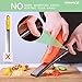 Raniaco Zester Stainless Steel Grater, Long Ergonomic Handle Cheese, Lemon, Ginger & Potato Zester with Plastic Cover, with Rubber Base (Black)