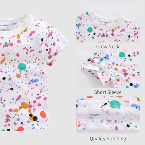 Image of Mud Kingdom Boys Girls T-Shirts Cotton Cute Cartoon Graphic Tees for Kids 2-8 Years