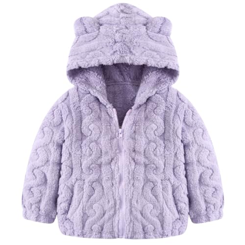 Image of Toddler Fleece Jacket Girls Warm Coats Winter Outerwear 2-6 Years