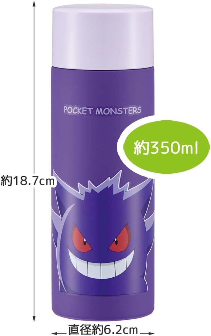 Skater SMBC4B-A Stainless Steel Mug Bottle, Pokemon Genger, 11.8 fl oz (350 ml), Water Bottle