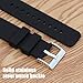 Wellfit Watch Strap, 20mm Silicone Watch Band, 20mm Quick Release Watch Band, 20mm Rubber Watch Bands (20mm, Black)