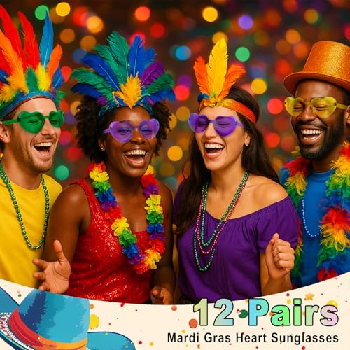 Image of Heart Sunglasses 12 /18 /24 Pcs Heart Shaped Glasses for Women Cute Funny Party Glasses Party Favors Accessories