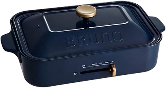 Amazon Co Jp Bruno ブルーノ ホットプレート たこ焼き器 焼肉 煮物 ネイビー ホーム キッチン