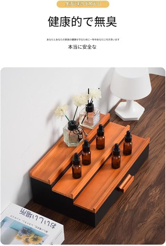 KryZaroケルン 男性用 3 段コロン・香水オーガナイザー 引き出し収納付き デスクトップディスプレイ 高級メタル製 シンプルデ