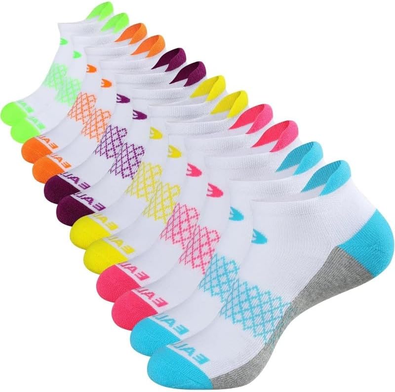 6 Pairs Gray Random Stripe No Show Socks, Soft Breathable Running Socks for Daily Wear sports-fan-socks