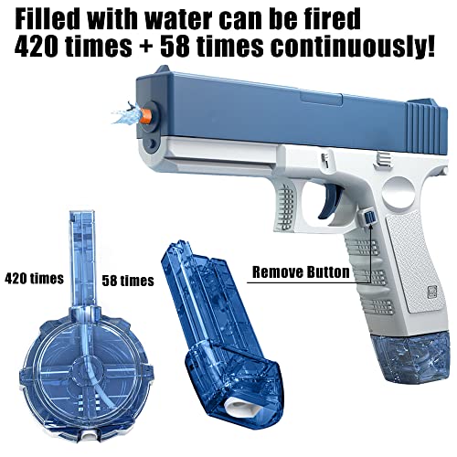 Electric Water Gun 2 Packs Up To 32 Ft Range One-Button Automatic Squirt Guns High Capacity Water Toy Guns For Kids Adults Boys Girls Summer Swimming Pool Party Beach Outdoor #TOP4