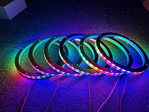 Kit de luces LED decorativas para parlantes de auto de 8 pulgadas (6 piezas) miniatura 1