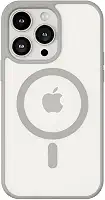 Capinha Case Capa Transparente Magnética Anti Impacto Com Bordas Elevadas Anti Amarelamento Para iPhone (Cinza, iPhone 12/12 Pro)