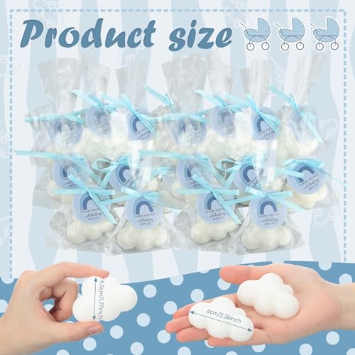 demissle 20 pcs cloud baby shower soap favors mini handmade soap gifts with thank you card for guests christmas party wedding return gifts bridal shower decorationswhite