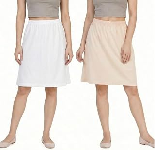 GLOW AND SHINE Women's Cotton Knee Length Skirt Slip Price In India