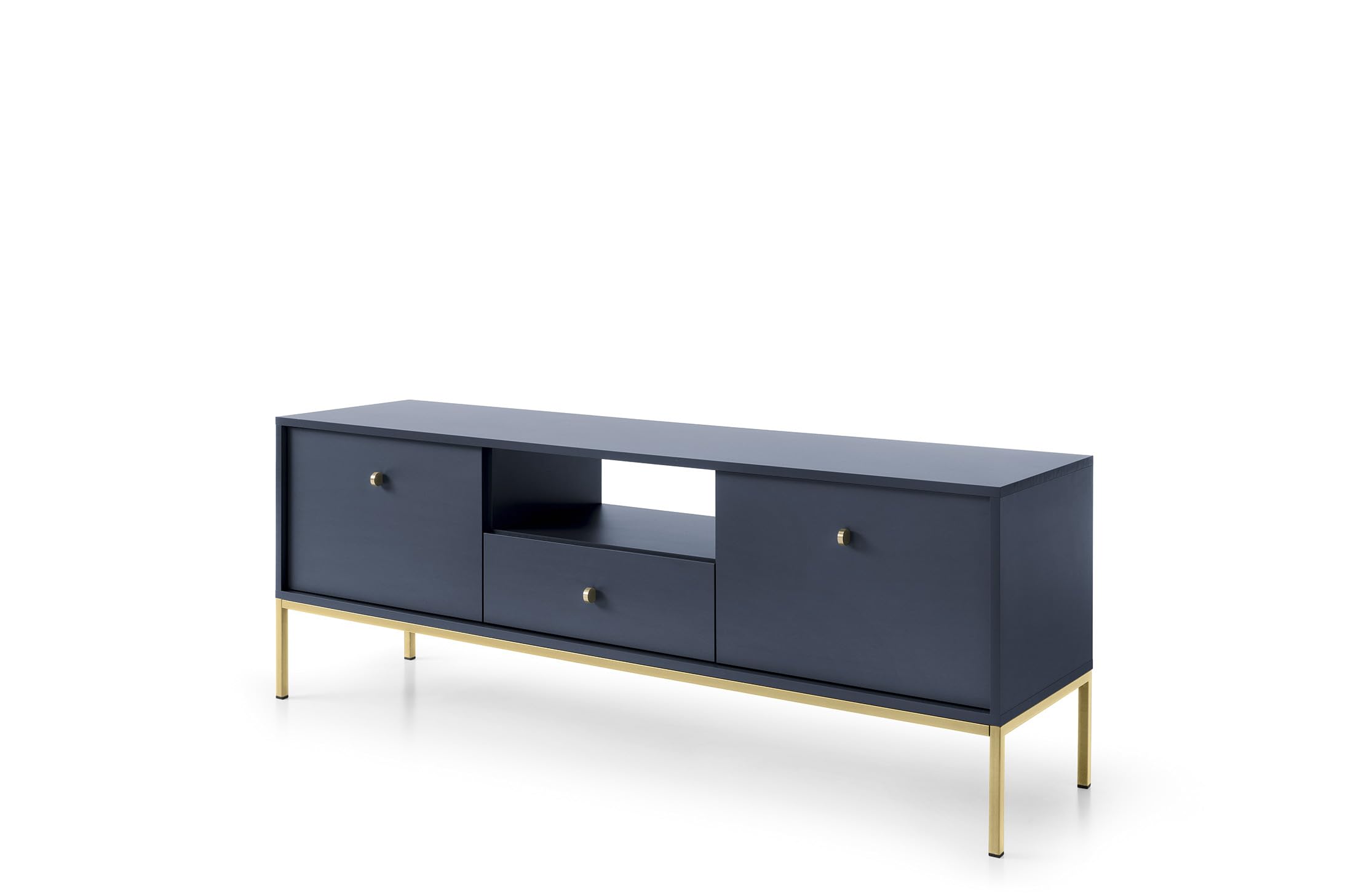 Mueble de TV azul marino de 154 cm para un salón moderno y elegante 1