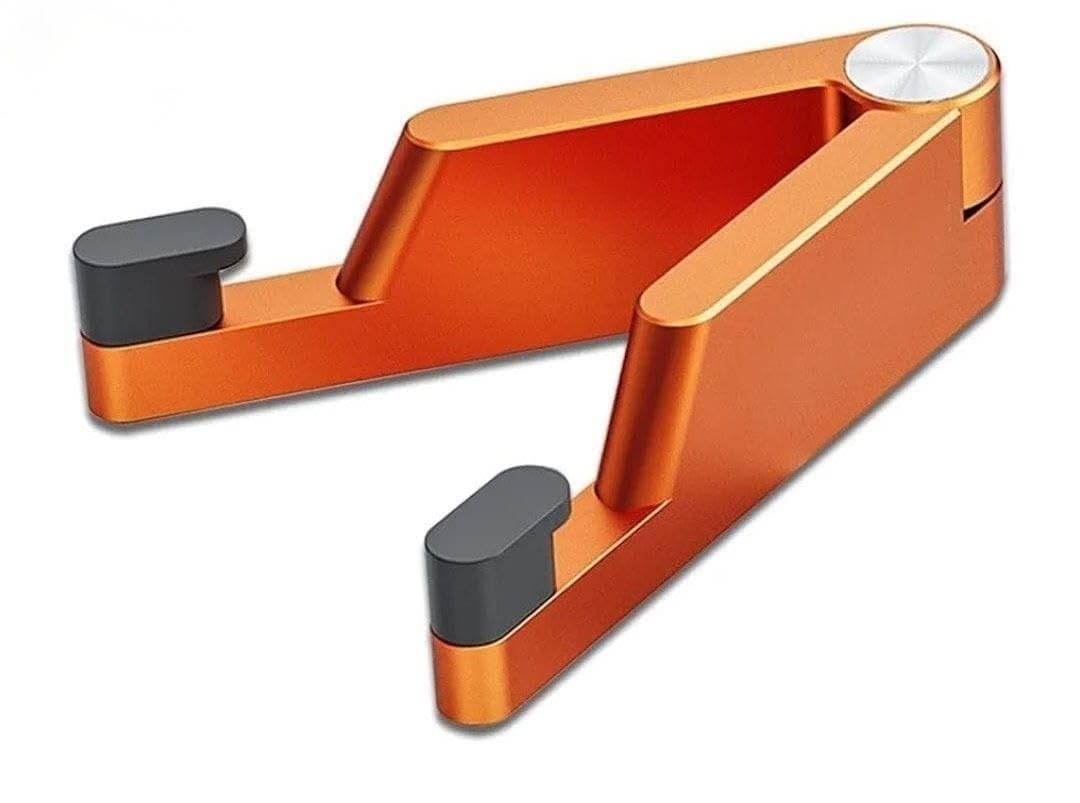 Universal Pocket-Sized Foldable Mobile Phone Holder Dock – Compact Smartphone Kickstand, Portable & Adjustable Stand Compatible with All Phones (Orange)-image-15