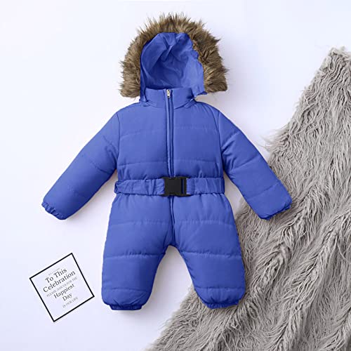 Newborn Infant Baby Snowsuits One 𝗣iece Overall Hoodie Jumpsuit Boys Girls Winter Warm Padded Snow Outfit for Girls4