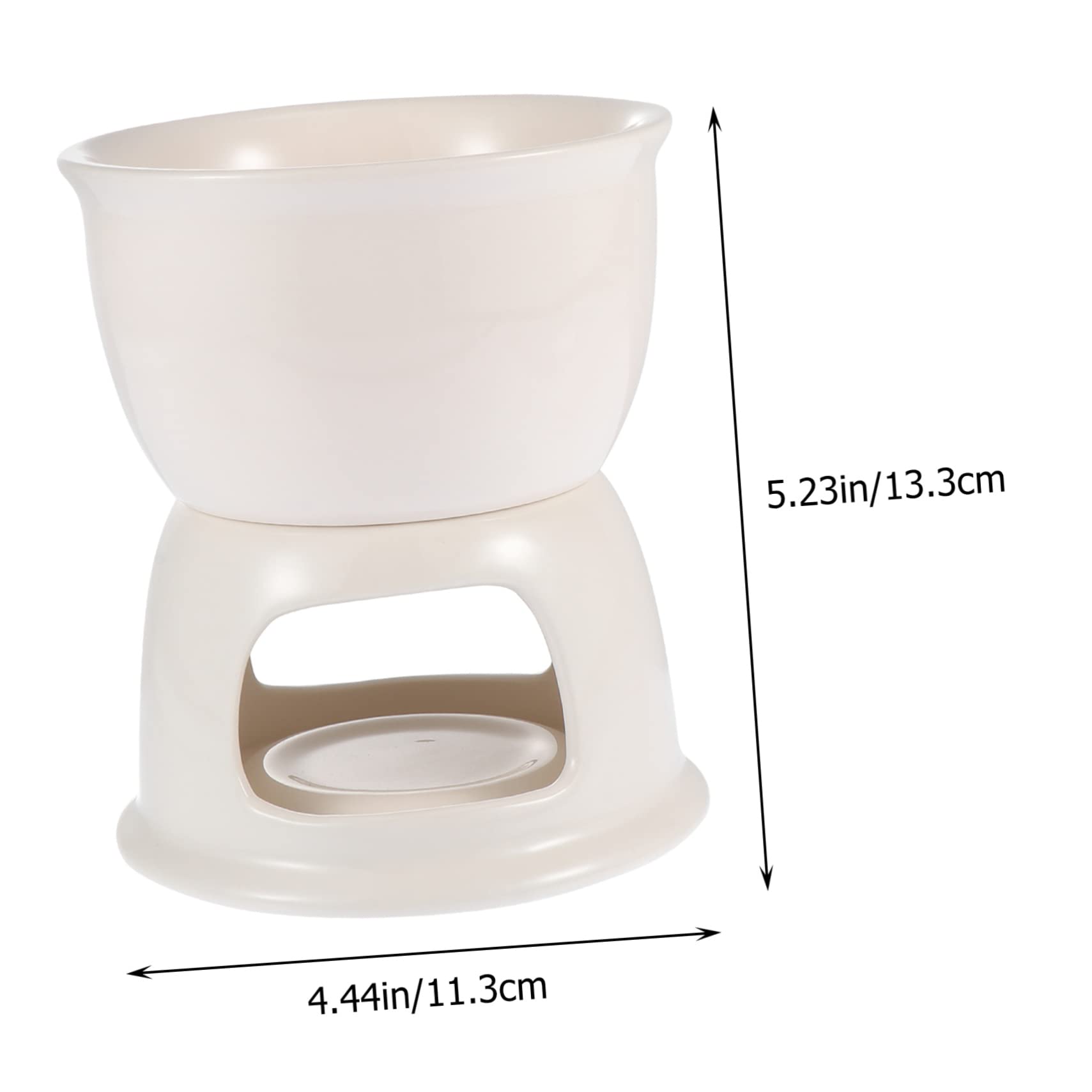 FUNOMOCYA Portable Chocolate Melting Pot Ceramic Fondue Heater for Cheese Efficient Heating Support