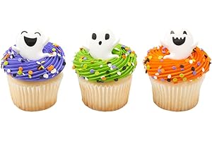 Halloween Cupcake Rings, Spooky Ghost Cupcake Toppers