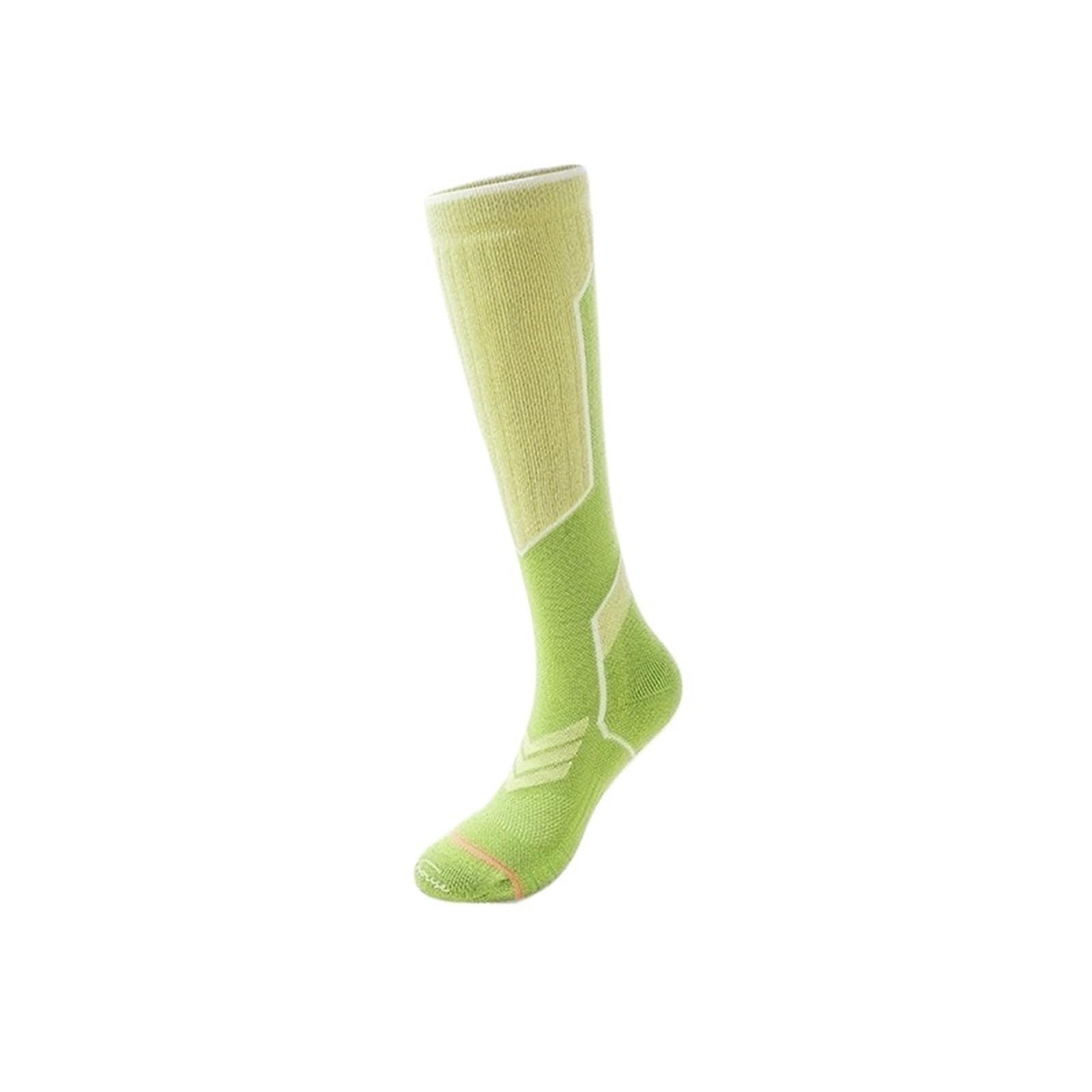 Chaussette Ski Chaussettes de Ski for Femmes, Chaudes, Coupe-Vent, Respirantes, Souples, for Adultes, résistantes, antidérapantes, for Le Sport et Snowboard(Green)