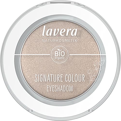 lavera Signature Colour Eyeshadow -Moon Shell 05- nude - Bio-Mandelöl & Vitamin E - Vegan - schimmernd - Intensive Farbabgabe (1 Stück), 1.5 gramm