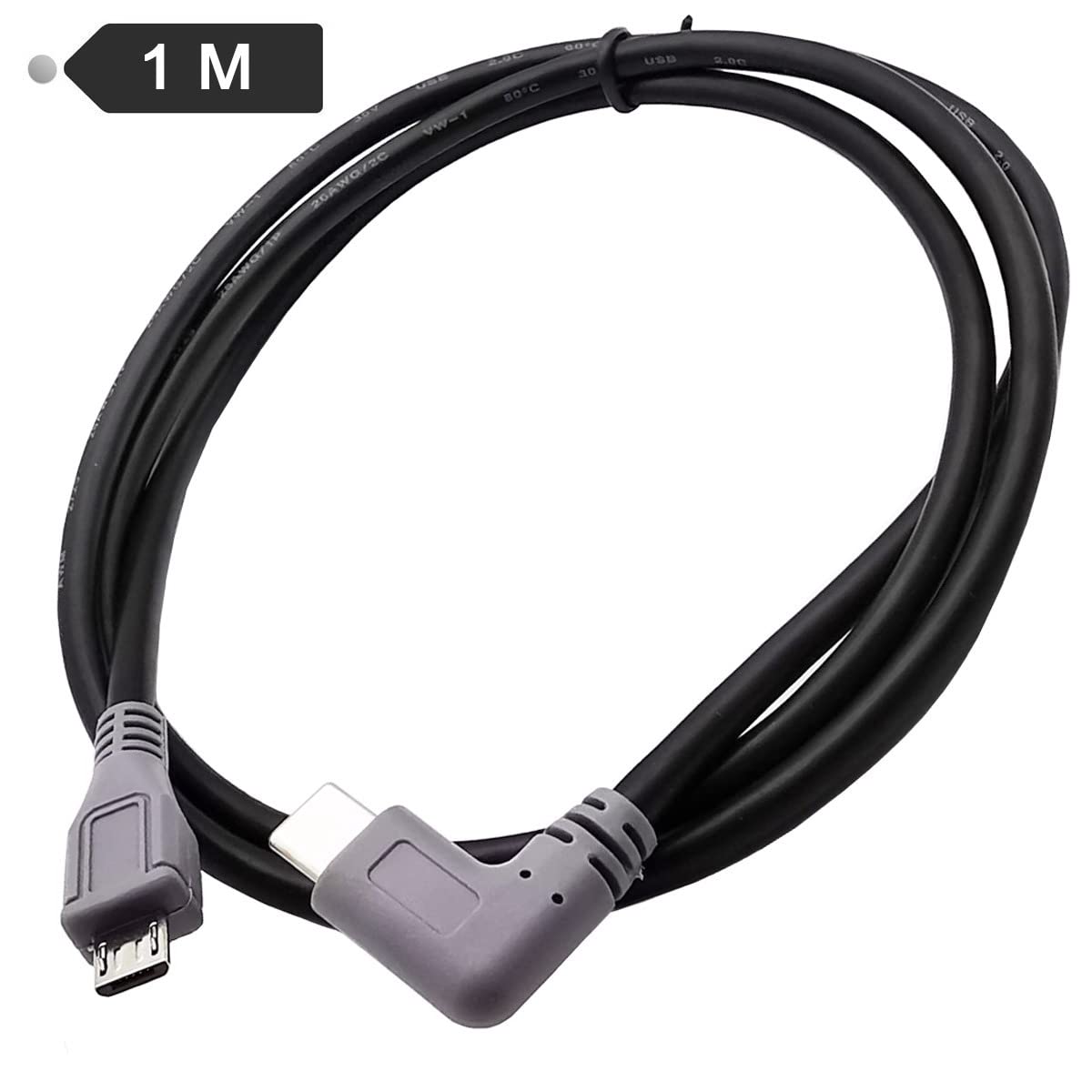 ❣️変換ケーブル Type C→ Micro USB Ｌ型 OTG機能対応 1m Amazon | Micro USB to USB C変換ケーブル 1メートル OTG機能