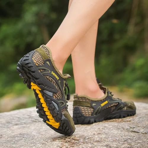NING456 Sapatos Masculinos Aquáticos Tamanho Grande 46 47 48 49 50 Tênis de Caminhada Antiderrapante