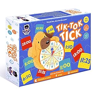 Yuka Champs TIK Tok Tick Board Game I Christmas Game for Kids Christmas Party Game I Teach Your Child to Read a Clock Games for 4+, 5 Years to 12 Years Boys and Girls – Multicolor