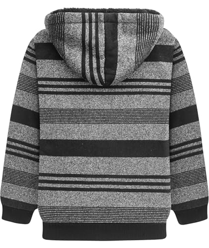 Image of V VALANCH Boys Hoodie Zip Up Fleece Lined Jacket Warm Sherpa Hooded Sweatshirts for Boys Girls 6-15 Years