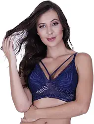 Sutiã de Renda Tirinhas Strappy com Bojo Silvana