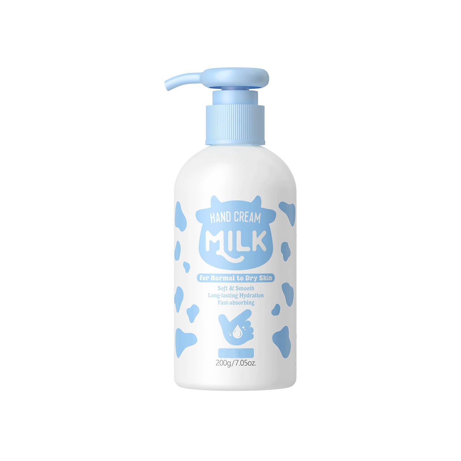 Milk Hand Cream, Skin Hydrating Lotion –Rich,Velvety Conditions & Protects Skin,Moisturizing Nourishing Exfoliating Hand Film Hands Carefor Dry Cracked Skin Body, Hand,Foot Large Capacity 200g/7.05 oz