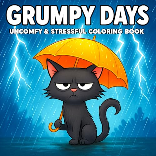Grumpy Days - Uncomfy & Stressful Coloring Book: Not Every Day is Sunshine and Rainbows: Dive Into 40 Hilariously Frustrating Scenes With Our Grumpy Cat