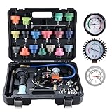 FreeTec Sistema de refrigeración de 31 piezas, dispositivo de presión del radiador, conjunto de dispositivo de llenado al vacío del refrigerante, sistema de refrigeración universal, dispositivo de