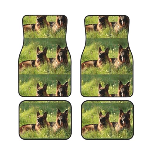 Alfombrillas de neopreno para coche accesorios interiores con diseño de pastor alemán