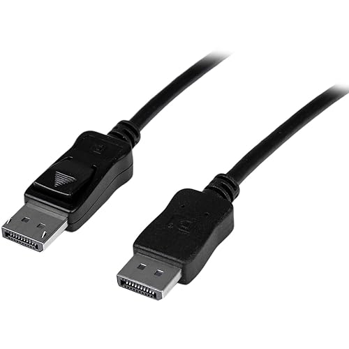 StarTech.com Cable DisplayPort 1.2 con pestillos - Activo - 2560 × 1600 - DPCP y HDCP - Cable de monitor de video DP macho a macho (DISPL10MA) Negro
