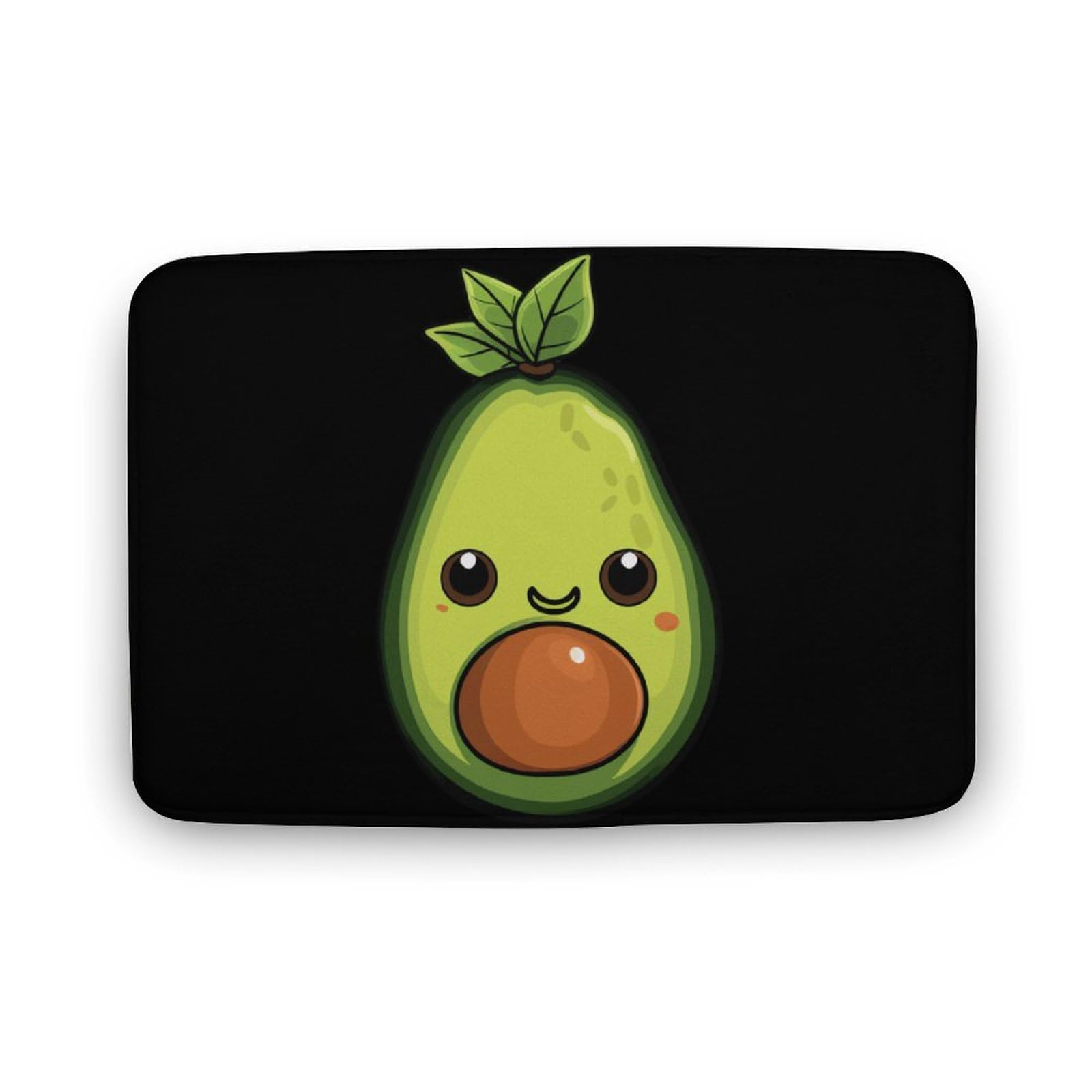 Cute Avocado Coral Velvet Rugs Non-Slip Bathroom Rugs Soft Kitchen Rug Floor Carpet for Home Decor 15.7