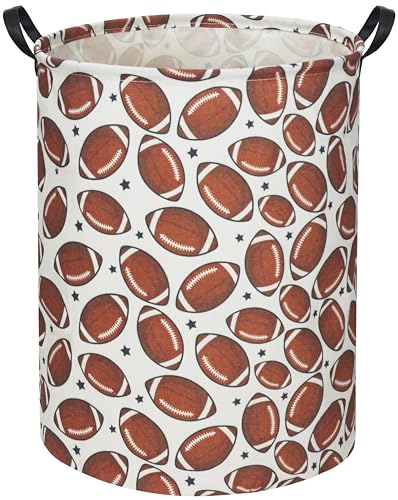 Image of TIBAOLOVER Football Kids Laundry Basket Baby Hamper Toy Storage Bin for Boys Room Decor Baby Nursery Hamper Gift Baskets
