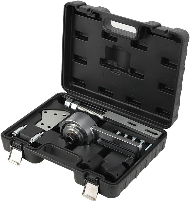 Torque Multiplier Tool, Compact Crankshaft Pulley Tool for Ford 1.0L EcoBoost (XC8055), Portable Engine Crankshaft Belt Pulley Removal Tool with Toolbox, Torque Multiplier Tool for Repairing