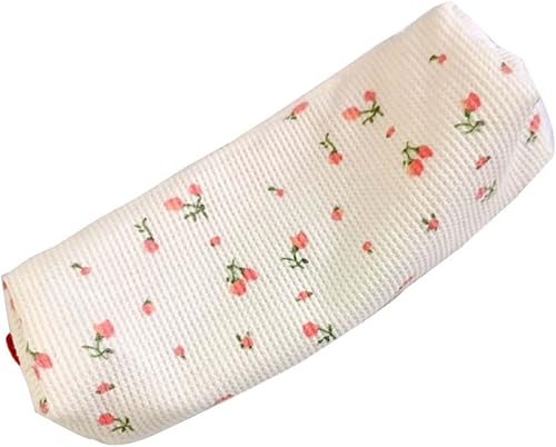 Pequeña bolsa de lápiz maquillaje lindo floral pluma bolsa mujer flor rosa oficina papelería bolsa Comestic