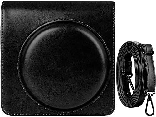 SAIKA Protective Case Compatible with Fujifilm Instax Square SQ6 Instant Film Camera, Premium PU Leather Bag Cover with Adjustable Strap (Brown)