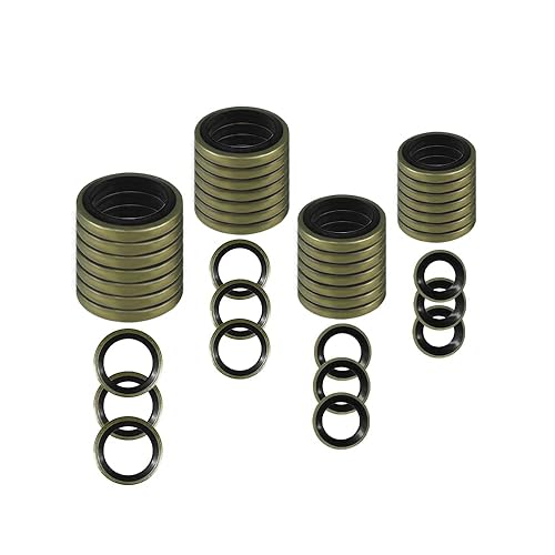 Miniatura 3 de 40 arandelas de sellado de combustible Banjo Bolt Seal Washers se adapta a Dodge Cummins 12V24V 5.9L6.7L Sistema de combustible 0.315 in0.394